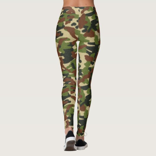 Camouflage Leggings verts et Brown (Dos)