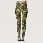 Camouflage Leggings verts et Brown (Devant)