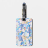 Camouflage Metallic Roze Blauw Goud Abstract Bagagelabel (Achterkant verticaal)