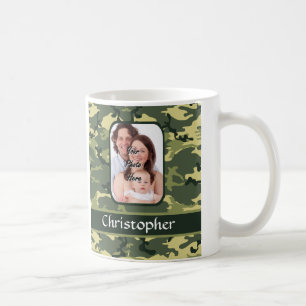 Camouflage militaire groene bossen koffiemok