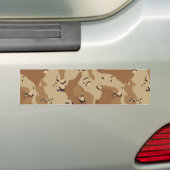 Camouflage militaire woestijn bumpersticker (Op auto)