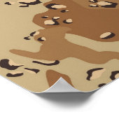 Camouflage militaire woestijn poster (Hoek)