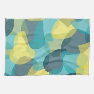 Camouflage, modern, cool, trendy, stedelijke geome theedoek