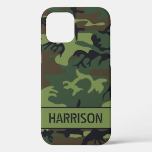 Camouflage Monogram iPhone 12 Hoesje
