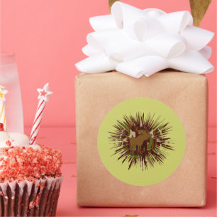 Camouflage Moose Break-out Camo Ronde Sticker