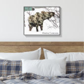 Camouflage Moose Canvas Afdruk (Insitu (Slaapkamer))