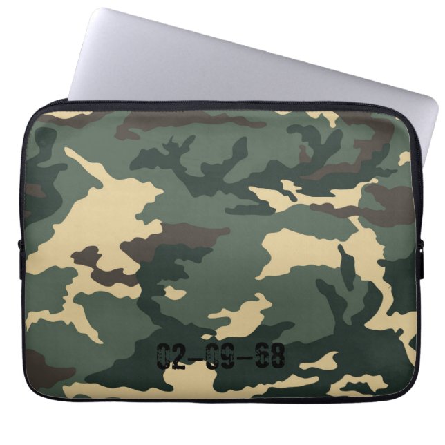 Camouflage Muster iPad Mini Hoesje Laptop Sleeve (Voorkant)