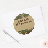Camouflage naamplaatjes Sticker Hallo (Envelop)