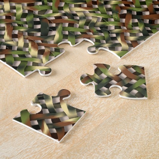 Camouflage Net Jigzaag Puzzle Legpuzzel (Zijkant)