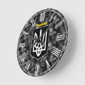 Camouflage Oekraïne & Oekraïne - Ronde van Tryzub Ronde Klok (Hoek)