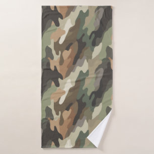 Camouflage ontwerp stijlvolle zachte badhanddoek