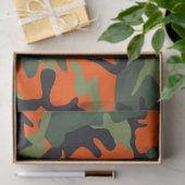Camouflage Oranje jager Tissuepapier (Geschenk)