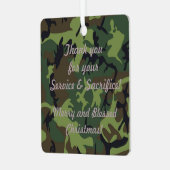 Camouflage Ornement de Noël Honor On Servi (Avant gauche)