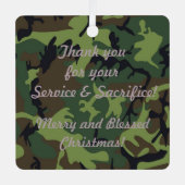 Camouflage Ornement de Noël Honor On Servi (Recto)