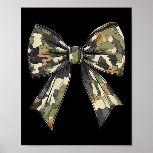Camouflage Oude Camo Bow Camo Coquette Bow Hunting Poster (Voorkant)
