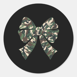 Camouflage Oude Camo Bow Camo Coquette Bow Hunting Ronde Sticker