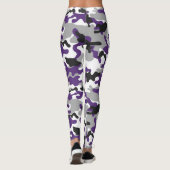 Camouflage Paarse GRL Power Leggings (Achterkant)