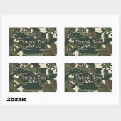 Camouflage Party Favor Dank u Stickers (Vel)