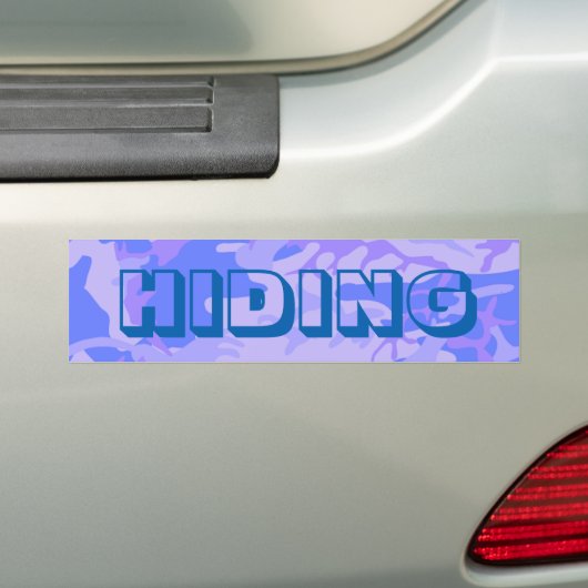 Camouflage pastel blauw abstract grappig citaat bumpersticker (Op auto)