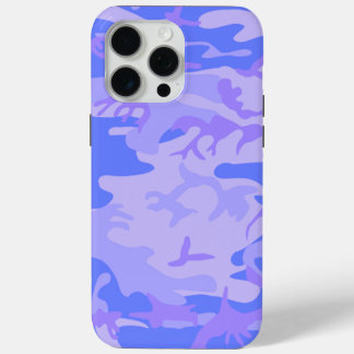 Camouflage pastel blauw Abstract patroon iPhone 15 Pro Max Hoesje