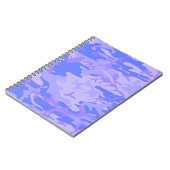 Camouflage pastel blauw Abstract patroon Notitieboek (Linkerzijde)