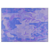 Camouflage pastel blauw Abstract patroon Snijplank (Voorkant)