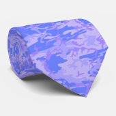 Camouflage pastel blauw Abstract patroon Stropdas (Opgerold)