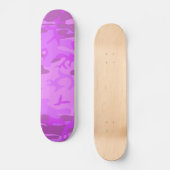 Camouflage Pastel Paarse Abstracte Patroon Skateboard (Voorkant)