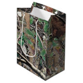 Camouflage Patroon 4 jagen Medium Cadeauzakje (Voorkant Gekanteld)