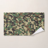 Camouflage Patroon Groen Leger Vermoeidheid Ontwer Bad Handdoek (Handdoek)