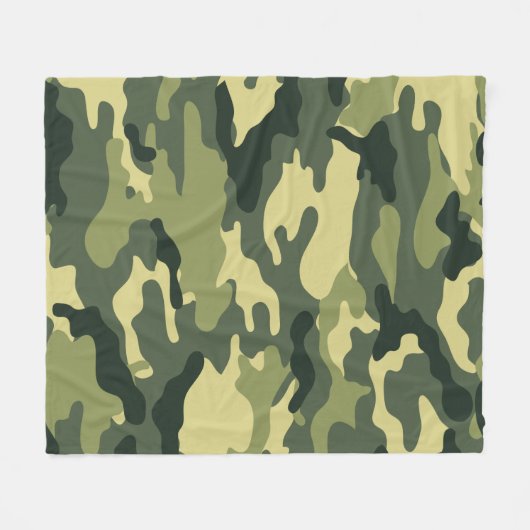 Camouflage Pattern Fleece Deken (Voorkant (Horizontaal))