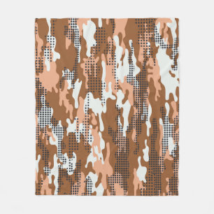 Camouflage Polka Dot: Abstract naadloos. Fleece Deken