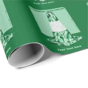 Camouflage rode kegel grappig verkeer kegel cadeaupapier