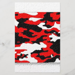 Camouflage Rode Patronen Briefpapier