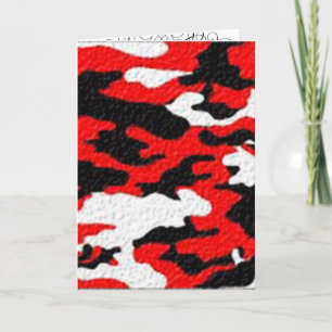 Camouflage Rode Patronen Kaart