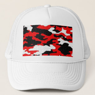 Camouflage Rode Patronen Trucker Pet
