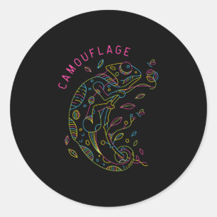 Camouflage Ronde Sticker