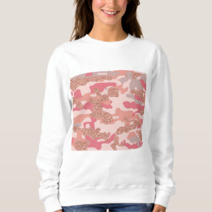Camouflage Roos Gold Blush Roze Camo Legerpatroon Trui
