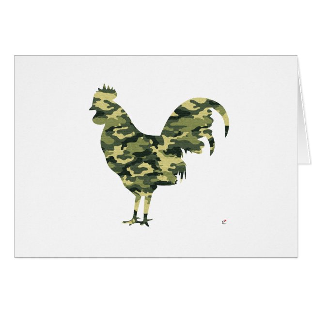 Camouflage Rooster Silhouette (Voorkant Horizontaal)