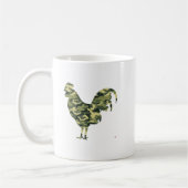 Camouflage Rooster Silhouette Koffiemok (Links)
