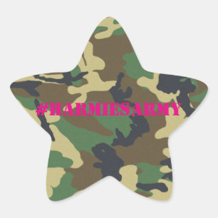 Camouflage rose Bachelorette Stickers Hashtag