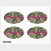 Camouflage rose Bachelorette Stickers Hashtag (Feuille)