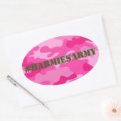 Camouflage rose Bachelorette Stickers Hashtag (Enveloppe)