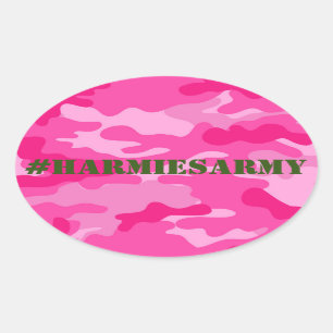 Camouflage rose Bachelorette Stickers Hashtag