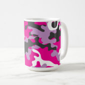 Camouflage rose Boisson Voyage Café Mug (Devant droit)