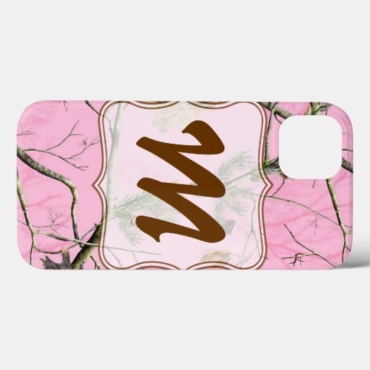 Camouflage rose Chasse Monogramme Coque ipad (Verso (horizontal))