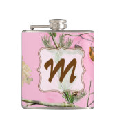 Camouflage rose Chasse Monogramme Flacon Whiskey (Devant)