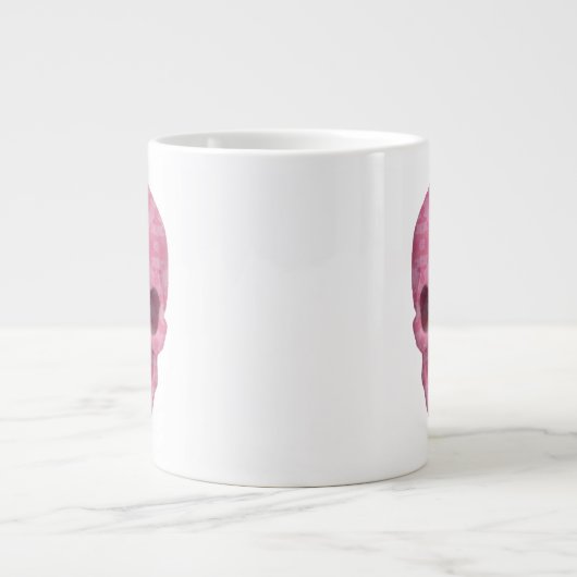 Camouflage rose Crâne Jumbo Mug (Devant)