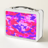 Camouflage rose et bleu Ajouter un nom Lunchbox mé (Dos)