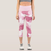 Camouflage rose fille Motif Capri Leggings (Recto)